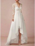 Mature Wedding Dresses For Elegant Brides V Neck Chiffon Gown With Pleats Ruched And Asymmetrical Details