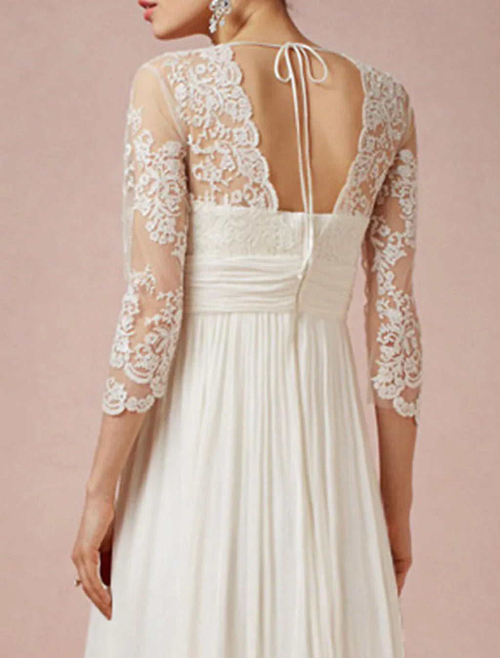 Mature Wedding Dresses For Elegant Brides V Neck Chiffon Gown With Pleats Ruched And Asymmetrical Details