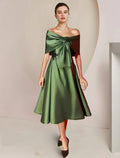 Mother Of The Bride Dress Two Piece A Line Tea Length With Sequined Charmeuse Beaded Shawl For Mothers Of The Bride