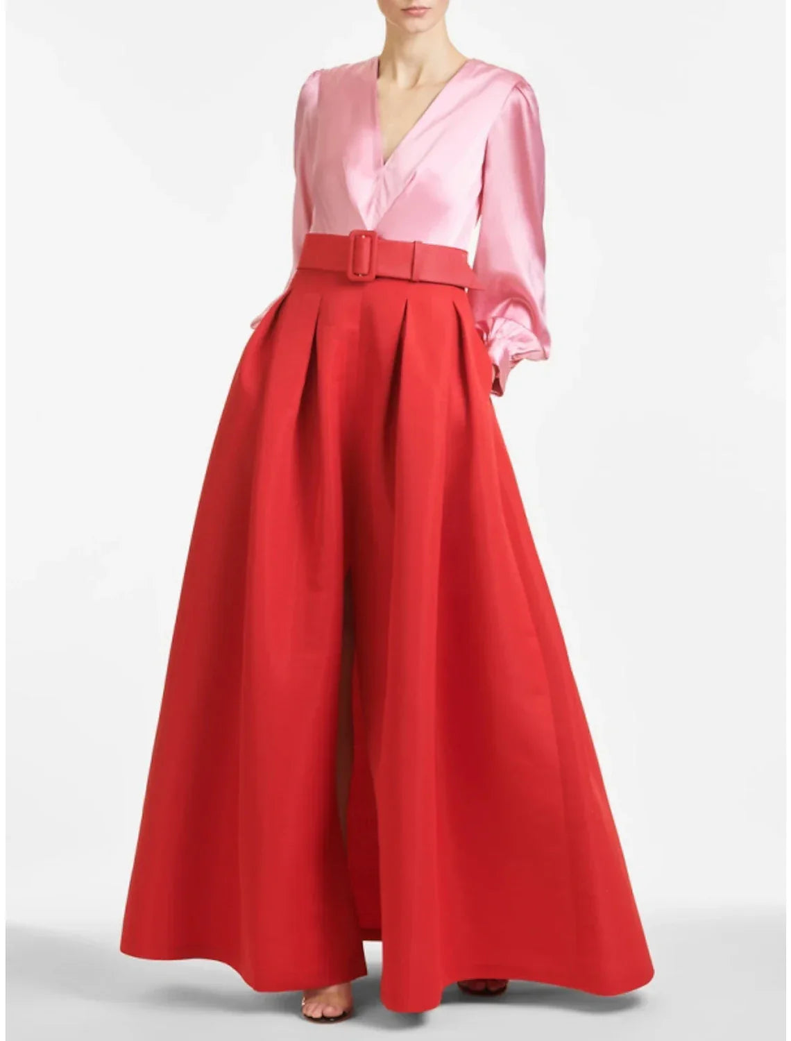 Elegant Aline Satin Evening Gown With Pockets Long Sleeve High Split For Wedding Guests Navy