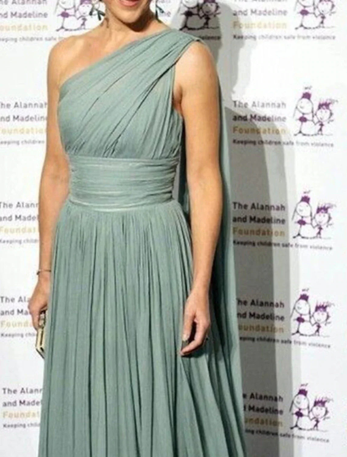 A-Line Evening Gown Empire Dress Formal Wedding Guest Court Train Sleeveless One Shoulder Chiffon with Pleats