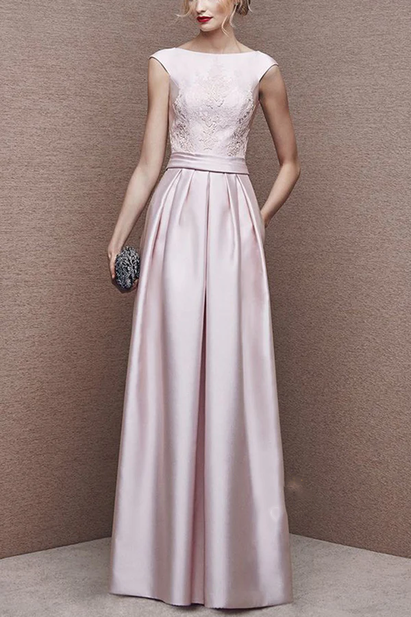 Mother Of The Bride Dress A Line Sleeveless Backless Chic Elegant Silhouette For Wedding Day