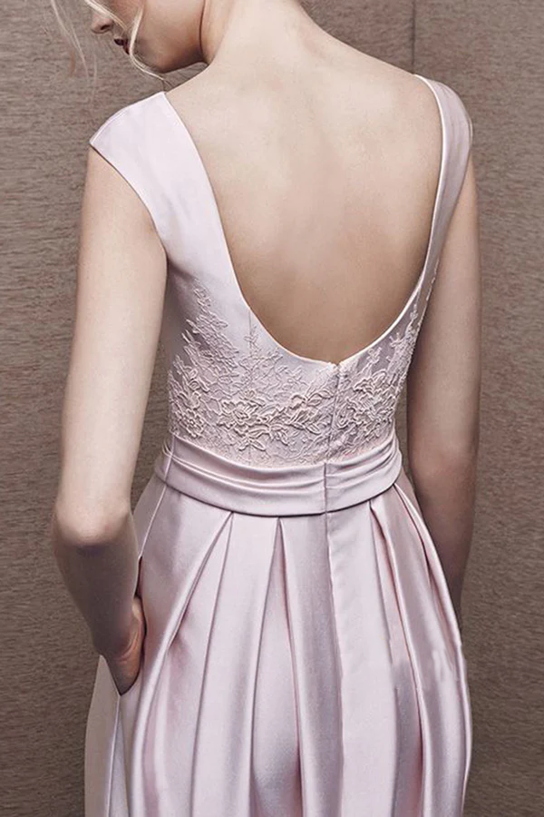 Mother Of The Bride Dress A Line Sleeveless Backless Chic Elegant Silhouette For Wedding Day