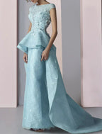 Mother Of The Bride Dress Lace Sheath Short Sleeve With Scoop Neck And Appliques