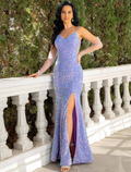 Prom Dresses Sparkle Shine Dress Formal Floor Length Sleeveless V Neck Sequined with Sequin