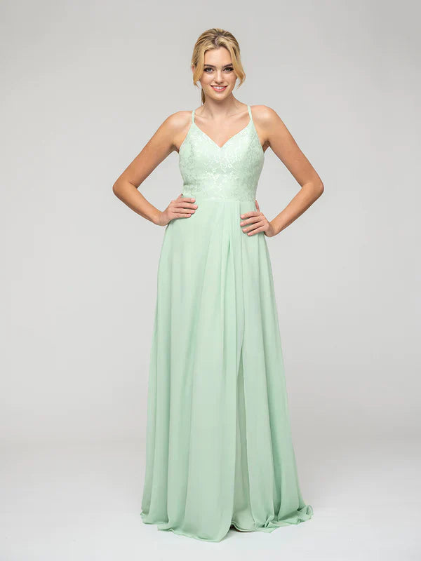 Sexy Bridesmaid Dresses With V Neck Lace Bodice Open Back For Glamorous Wedding Party