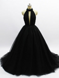 Ball Gown Prom Dresses Open Back Dress Wedding Party Sleeveless Tulle Backless with Pleats