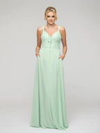 Sweetheart Straps Chiffon Bridesmaid Dresses With Pockets For Wedding Party Elegant Comfort