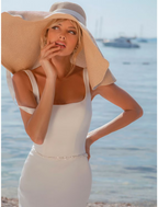 Beach Open Back Casual Wedding Dresses Sleeveless Square Satin With Buttons Beading