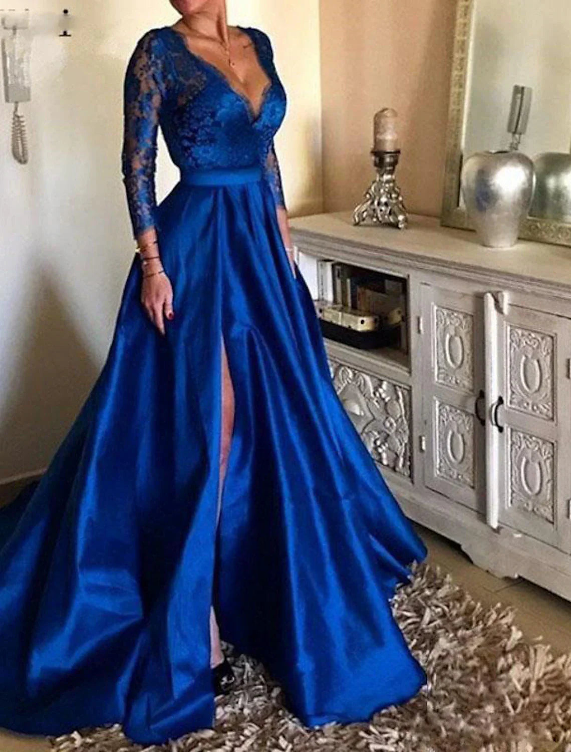 A-Line Evening Gown Floral Dress For Women Glamorous Formal Event Floor Length Tulle With Pleats And Appliques