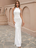 Mermaid Black Dress Floor Length Gown With Sequins And Fringe Beading For Wedding Guests And Partygoers