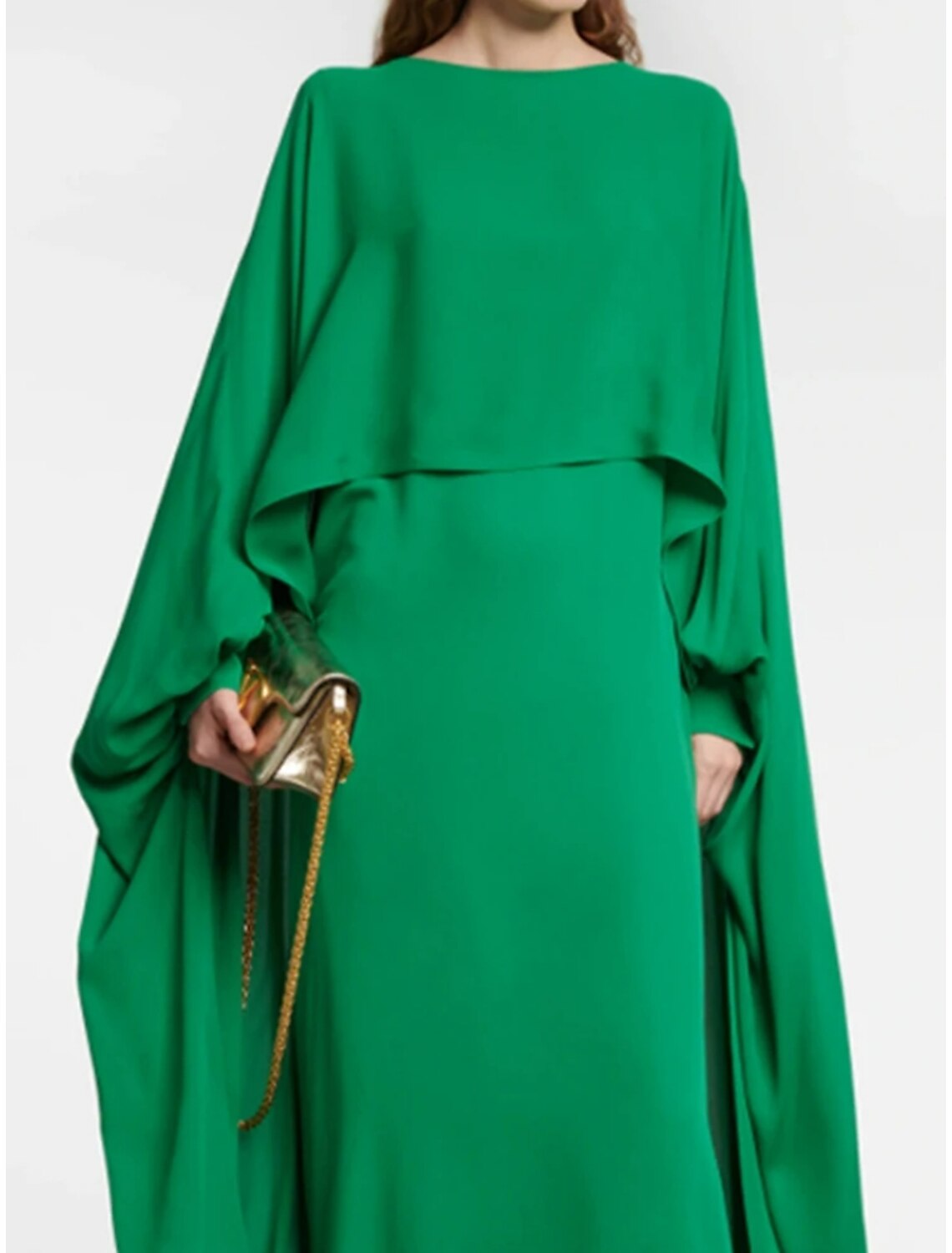 Aline Evening Gown For Women Elegant Floor Length Formal Chiffon Dress With Jewel Neck And Pleats