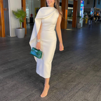Sheath / Column Evening Gown Elegant Dress Formal Tea Length Christmas Red Green Dress Sleeveless Cowl Neck Stretch Fabric with Ruched