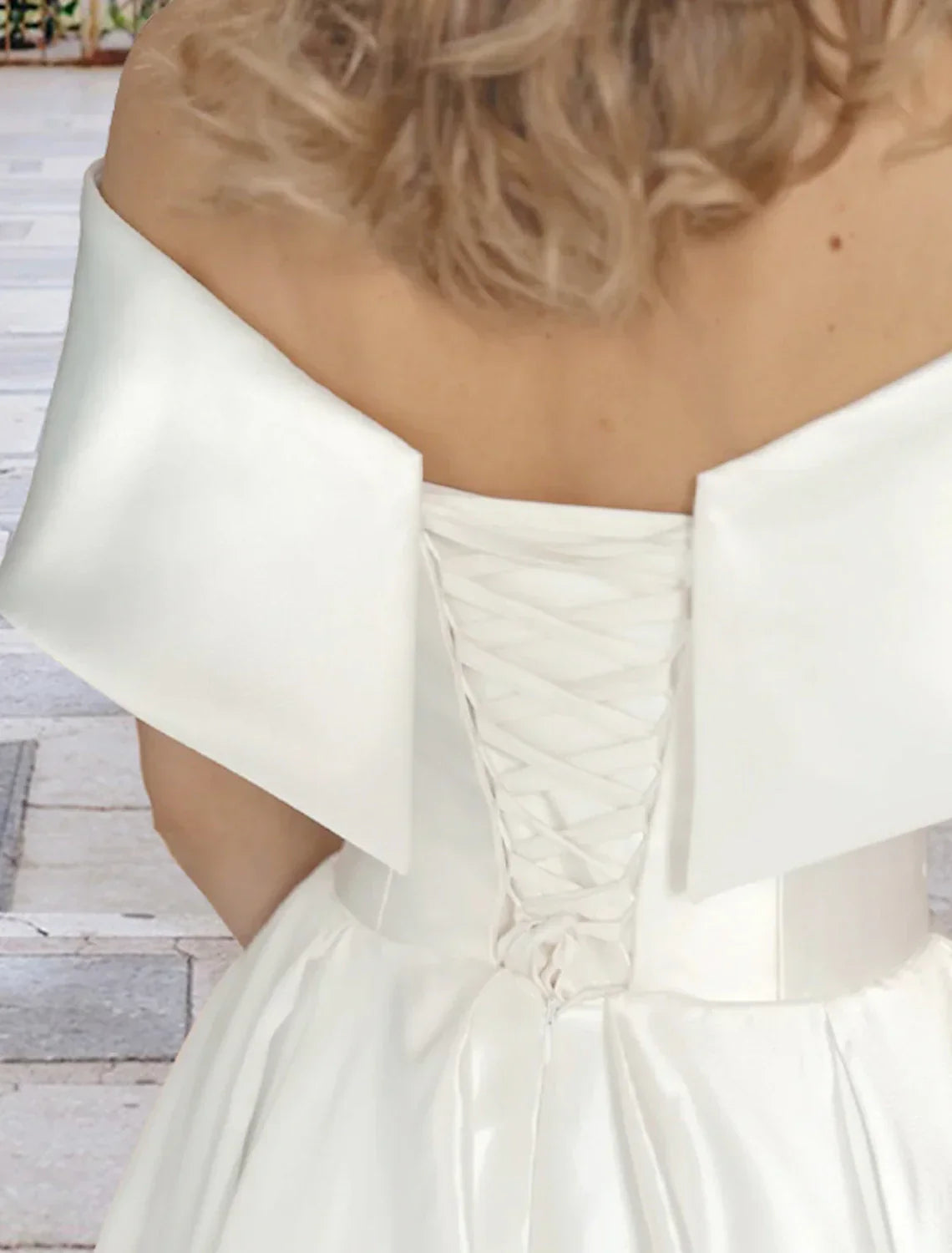 Little White Wedding Dress For Reception Elegant A Line Satin Tea Length Gown With Pleats For Brides