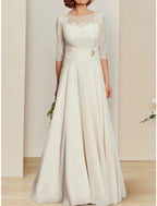 Mother Of The Bride Dress Elegant Vintage Chiffon Lace Sheath Floor Length With Crystal Brooch