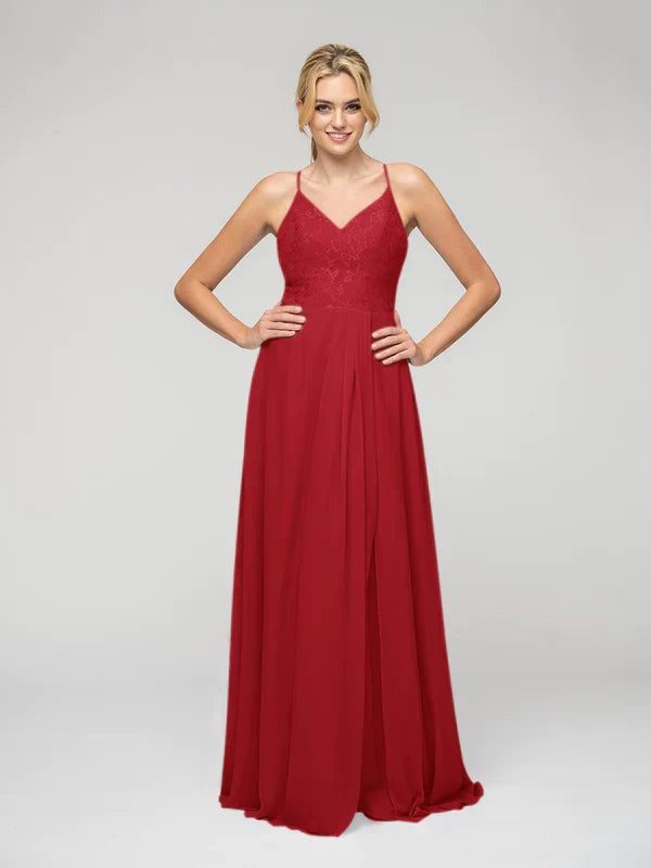 Sexy Bridesmaid Dresses With V Neck Lace Bodice Open Back For Glamorous Wedding Party