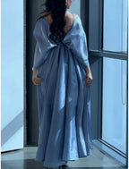 Glamorous Evening Gown With Cape For Women, Elegant Chiffon Sheath Dress, Ankle Length Spaghetti Strap Ruched Pleats
