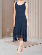 Mother Of The Bride Dress Chiffon Sheath With Sequin Ruched Long Sleeve Elegant Knee Length