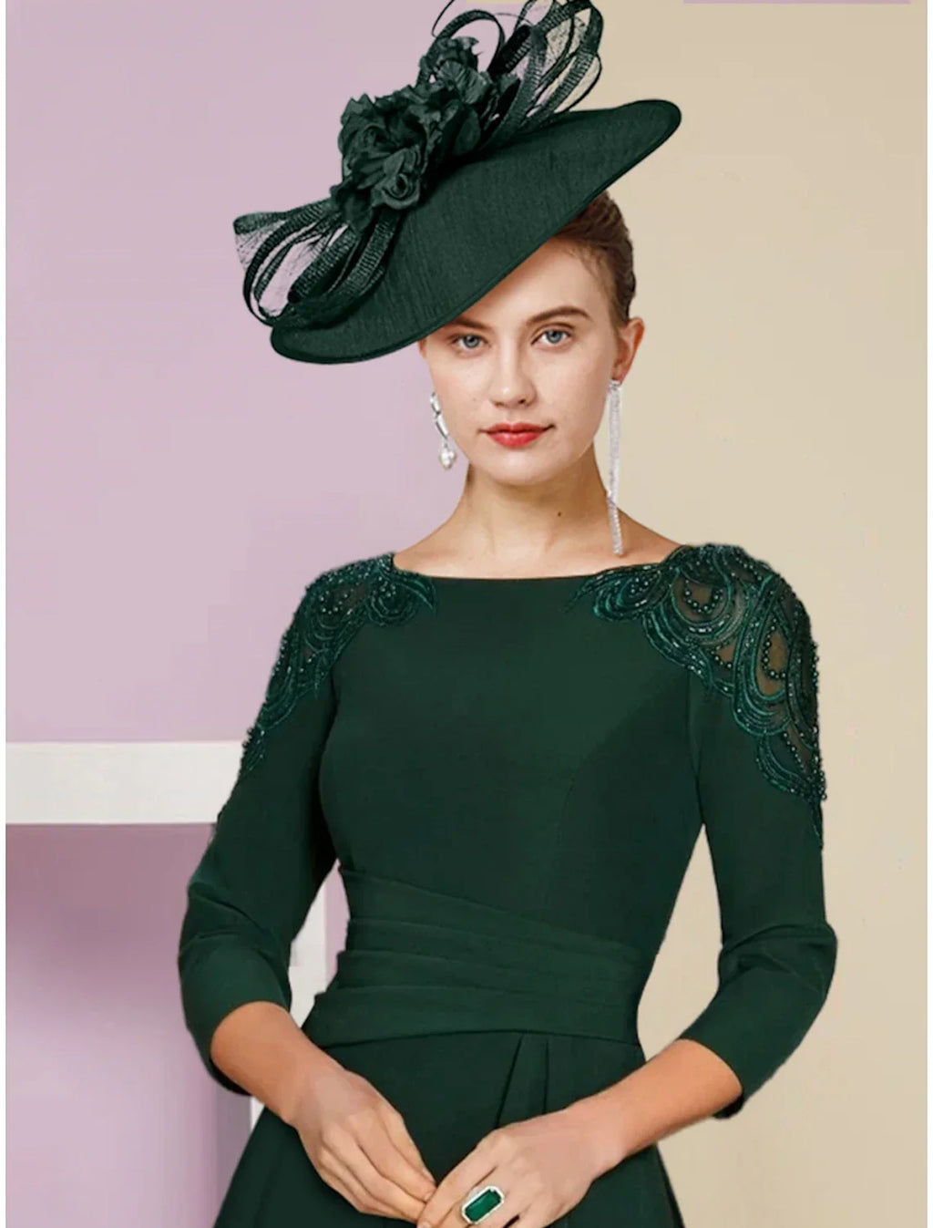 Elegant A Line Mother Of The Bride Dress For Wedding Guests In Chiffon With Sequin Ruching And Scoop Neck