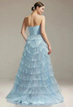 A-Line Strapless Sparkle & Shine Prom Dress Floor-Length Sleeveless Formal Evening Gown Off the Shoulder Evening Dresses Price