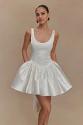 A-Line Princess Knee-Length Square Neck Sleeveless Custom Sexy Party Dresses Short Graduation Dresses