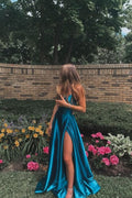 A-Line Simple Stunning Long Prom Dresses Formal Evening