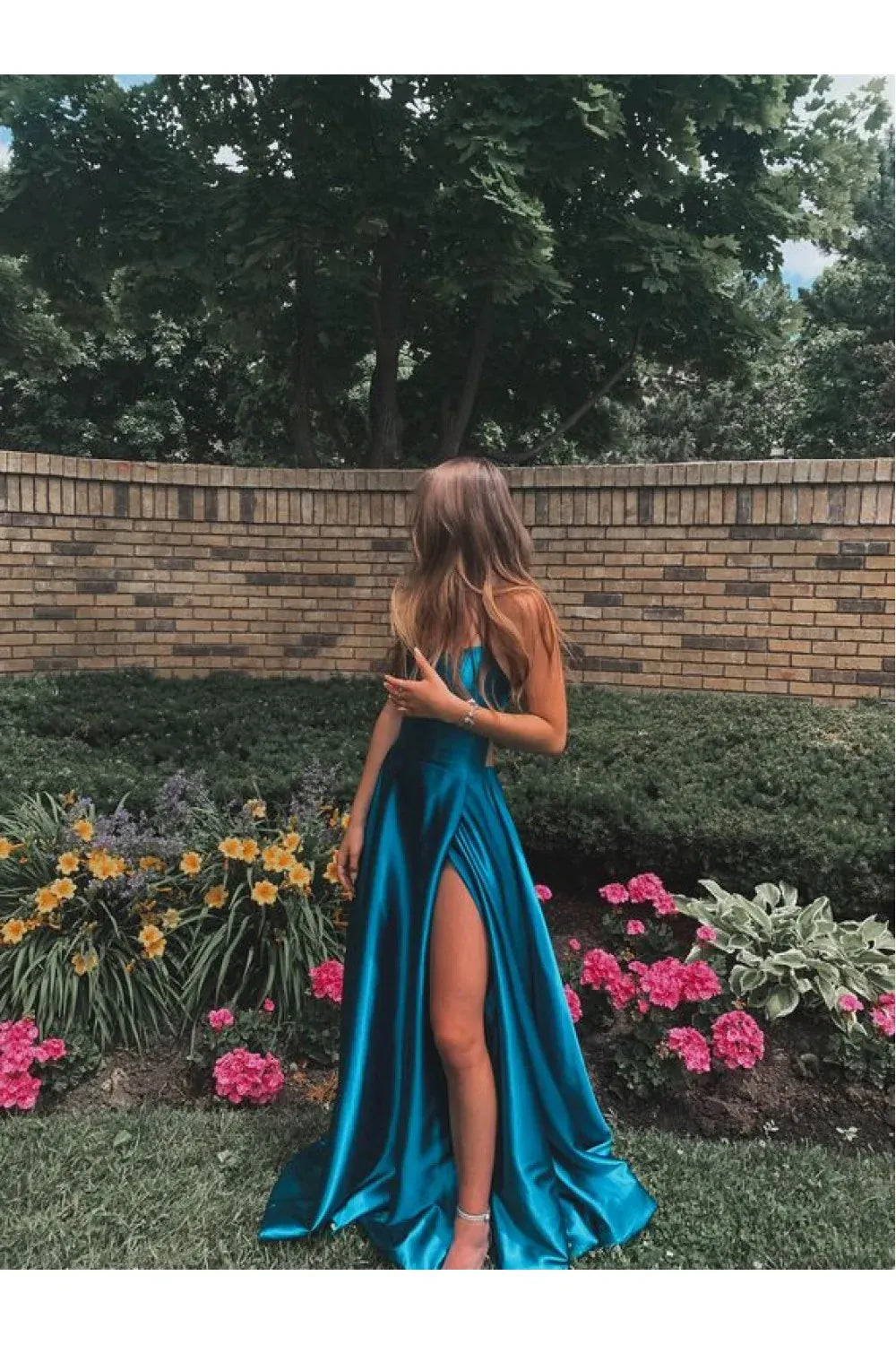 A-Line Simple Stunning Long Prom Dresses Formal Evening