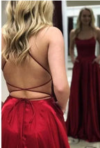 A-Line Simple Stunning Long Prom Dresses Formal Evening