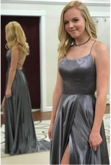 A-Line Simple Stunning Long Prom Dresses Formal Evening