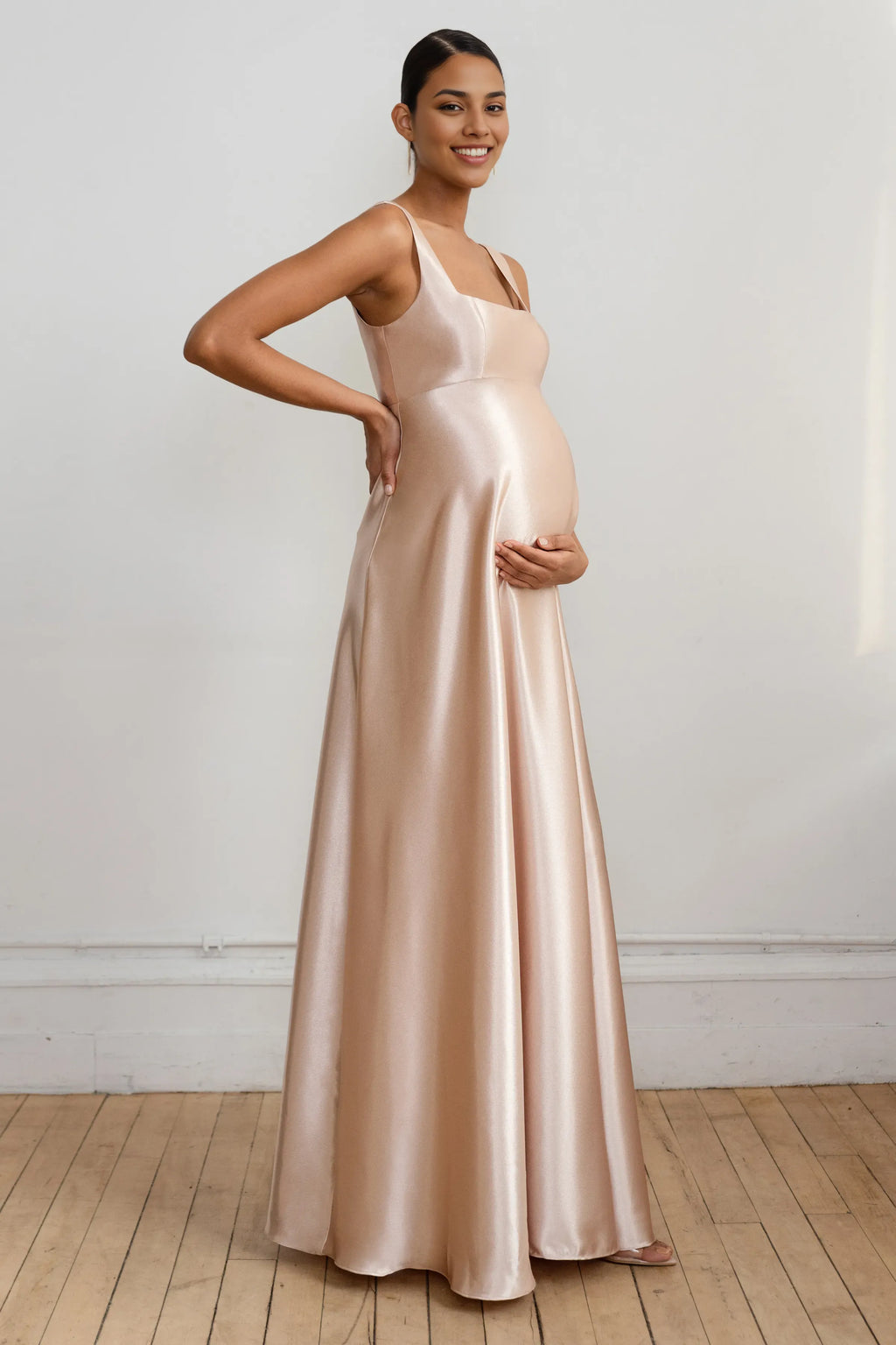 Black A-Line Square Neck Wide Straps No Slit Scoop Back Affordable Ball Gowns Custom Off the Shoulder Evening Dresses