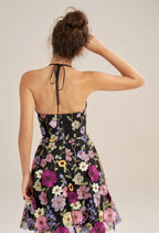 A-line Off the Shoulder Elegant Knee Length Graduation Dresses 3D Floral Embroidered Sleeveless Custom Sexy Homecoming Dresses