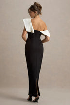 Absorbing Mermaid One Shoulder Asymmetric Ruffle High Slit Floor Length Evening Dress