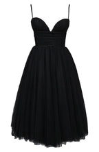 Affordable A-Line Spaghetti Straps Sleeveless Tea-Length Prom Dress