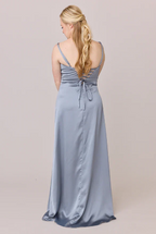 Discount Fitted Cowl Neck Sleeveless Floor-Length Plus Size Prom Dress