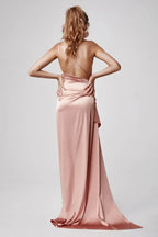 Affordable Fitted One Shoulder Sleeveless Floor-Length Prom Dress