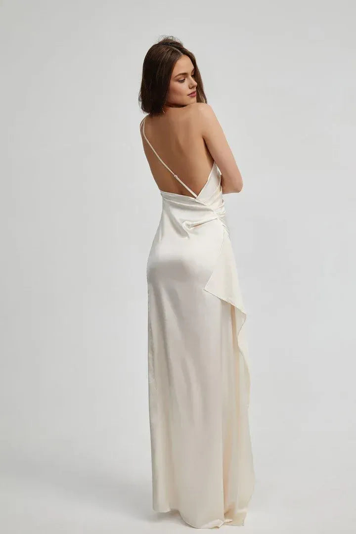 Affordable Fitted One Shoulder Sleeveless Floor-Length Prom Dress