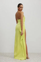 Affordable Fitted One Shoulder Sleeveless Floor-Length Prom Dress