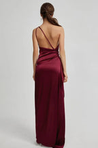 Affordable Fitted One Shoulder Sleeveless Floor-Length Prom Dress