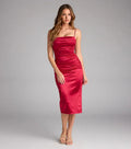 Affordable Form-hugging Square Neck Sleeveless Zipper Up Tea-Length Prom Dress