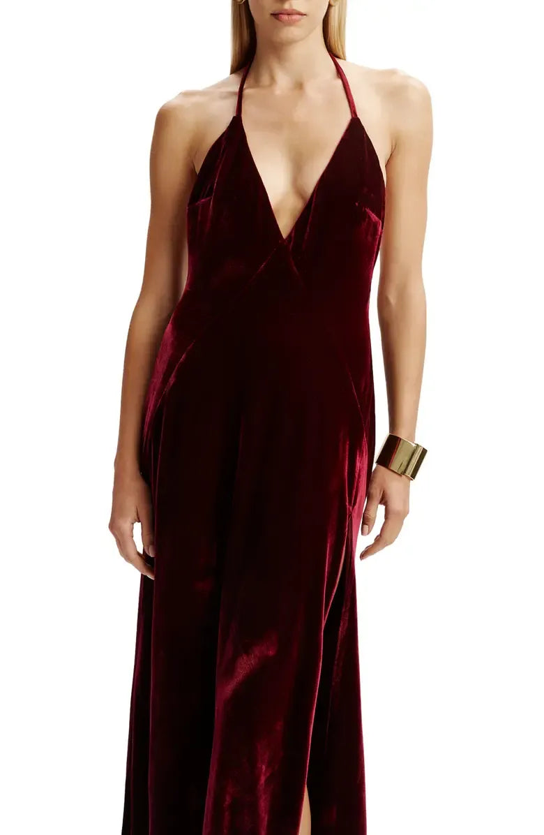 Affordable Mermaid Halter Neck Sleeveless Ankle-Length Prom Dress