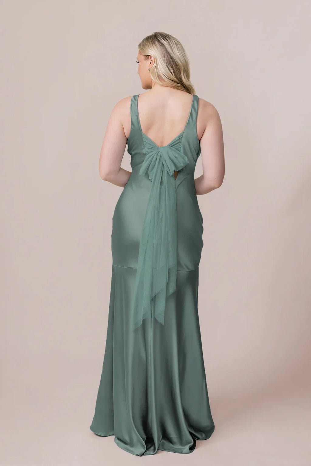 Affordable Mermaid Scoop Neck Sleeveless Floor-Length Prom Dress