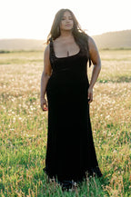 Affordable Mermaid Scoop Neck Sleeveless Floor-Length Plus Size Prom Dress