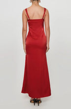 Affordable Mermaid Square Neck Sleeveless Floor-Length Prom Dress
