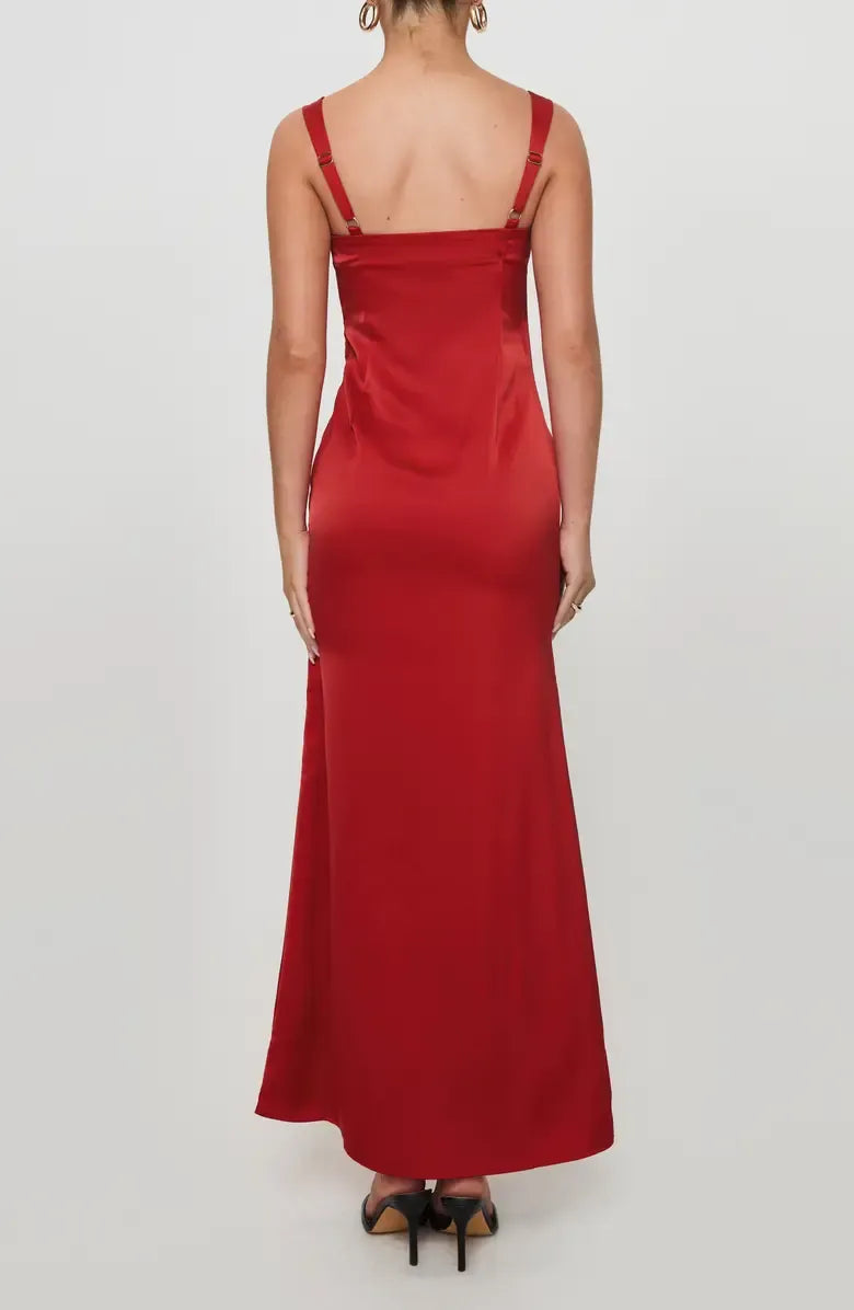 Affordable Mermaid Square Neck Sleeveless Floor-Length Prom Dress