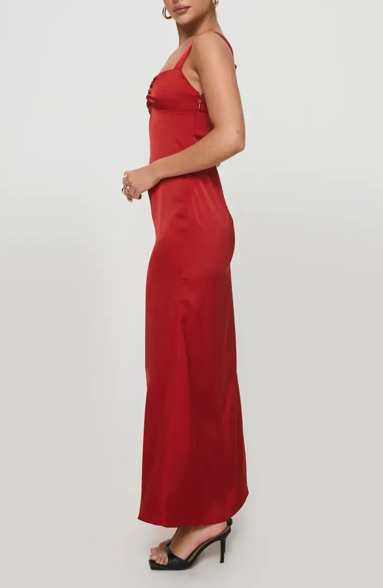 Affordable Mermaid Square Neck Sleeveless Floor-Length Prom Dress
