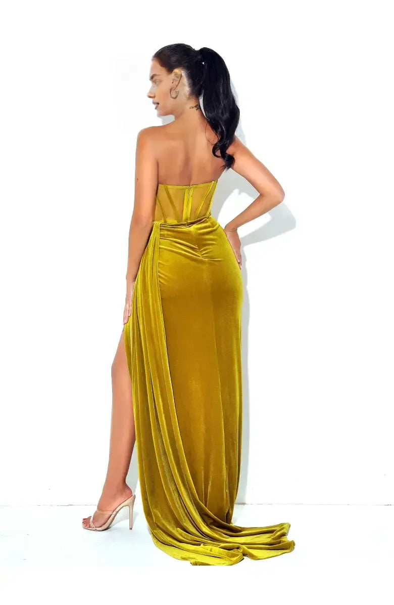 Affordable Mermaid Strapless Sleeveless Floor-Length Prom Dress