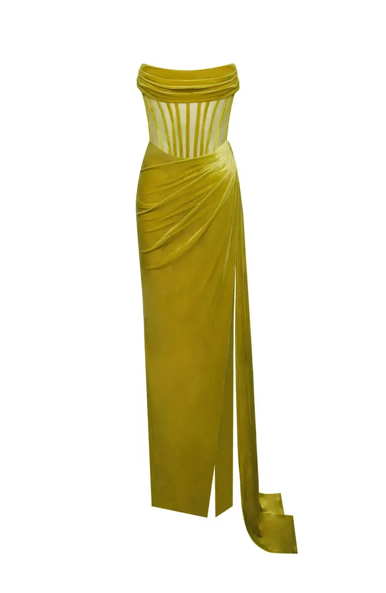 Affordable Mermaid Strapless Sleeveless Floor-Length Prom Dress