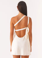 Affordable Sheath/Column One Shoulder Sleeveless Backless Short-Mini Homecoming Dress