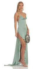 Affordable Sheath/Column V Neck Sleeveless Up Floor-Length Prom Dress