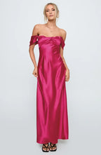 Affordable Sheath Off the Shoulder Sleeveless Floor-Length Prom Dress